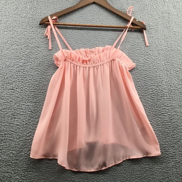 Show Me Your MuMu Ivy Tie Top Pink S - Picture 1 of 4